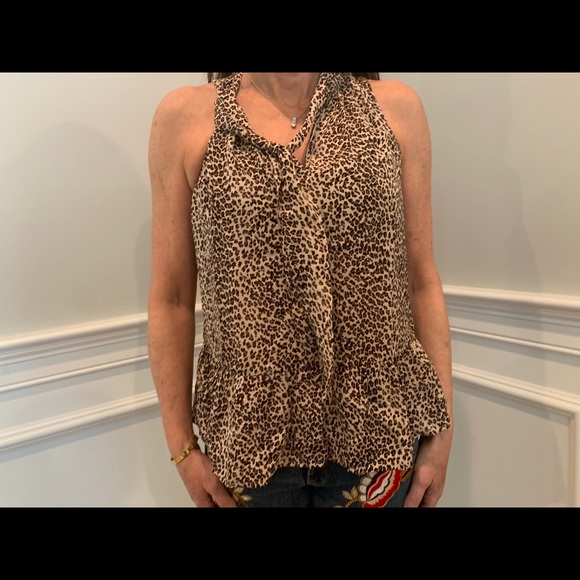Joie Cheetah Tank Blouse XS - Picture 2 of 4